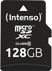 Intenso Tarjeta Micro SD de 128 GB, Color Negro