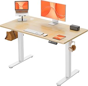 ErGear Escritorio Elevable Eléctrico, Escritorio Ajustable en Altura, Mesa