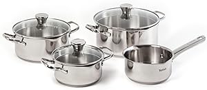 Tefal Duetto - Juego de 3 Ollas 16/20/24 cm + Cazo 16 cm + 3 Tapas, Apto