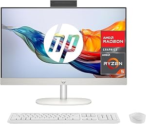 HP All-in-One 27-cr0008ss - Ordenador de sobremesa 27" Full HD con cámara,