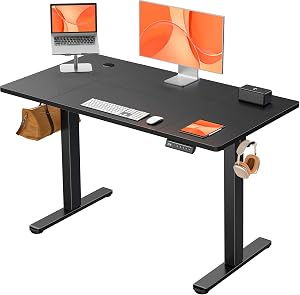 ErGear Escritorio Elevable Eléctrico, Mesa de Trabajo Ajustable en Altura, Mesa