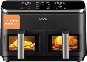 Cosori Freidora de Aire Grande con Doble Cesta 8,5L Air Fryer, Alta Pontencia y