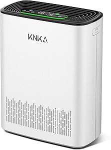 KNKA Purificador de aire, CADR 300 m³/h, hasta 80 m², Rendimiento HEPA ya que