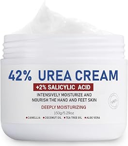 OUKEYA Crema Urea al 42% con Ácido Salicílico al 2%, Crema Pies Manos