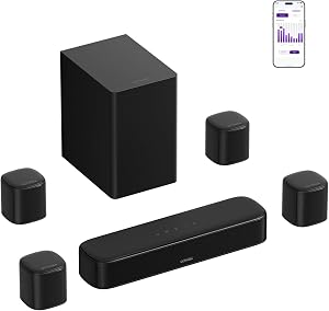 ULTIMEA Barra de Sonido 7.1 Canales con Sonido Envolvente Virtual, 4 Altavoces