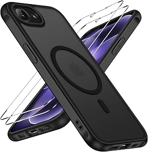 ivoler Funda Magnética para iPhone 17e / iPhone 16e con 2 Piezas Cristal
