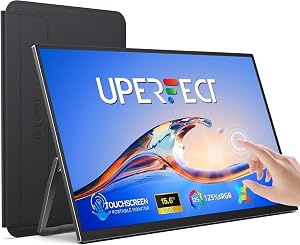 UPERFECT Monitor portátil Táctil 15,6 Pulgadas Ultradelgado 125% sRGB 2000:1