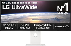 LG 40U990A-W - Monitor UltraWide 40", Curvo 2500R, Panel Nano IPS,, 120 Hz,