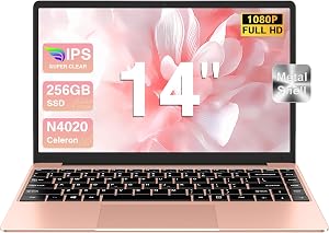 bvate 2026 Ordenador Portátil 14 Pulgadas hasta 2,8 GHz Celeron 256GB SSD PC