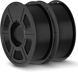 JAYO PLA+ Filamento 1.75 mm – Pack 2 Bobinas Negro+Negro, PLA Reforzado, Alta