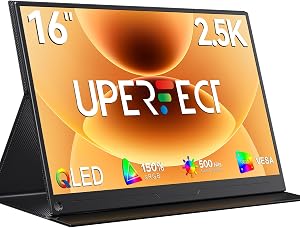 UPERFECT Monitor Portatil QLED 2.5K 16 Pulgadas Pantalla Portatil 150% sRGB