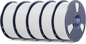 SUNLU filamento PLA Plus de 5 kg para impresora 3D, bobina robusta de 1 kg,