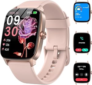 Reloj Inteligente Mujer Hombre con Llamadas Bluetooth y Voz AI, 1.85''