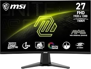 MSI mag 27C6F Monitor Curvo Gaming FHD de 27", 1500R 1920 x 1080 Panel VA