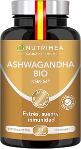 ASHWAGANDHA KSM-66® ecológica - 600 mg de extracto patentado - Estandarizado al