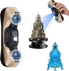 Revopoint MetroY Ultra Escáner 3D, Láser Azul de Precisión de 0,01 mm, Alta