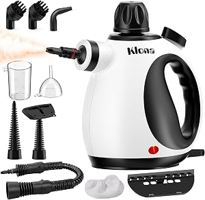 KLONA Limpiador a vapor de mano para el hogar, limpiador a vapor multiusos con