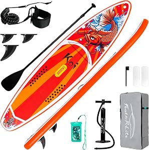 FunWater Tabla de Surf Hinchable de pie para Surf, Tabla de Surf Sup, Accesorio