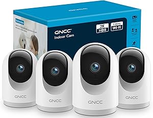 GNCC 2K 3MP Camara Vigilancia WiFi Interior 2.4/5GHz, Camaras Vigilancia