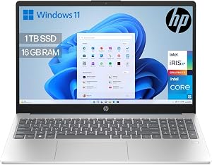 HP 15-fd0377ns- Ordenador portátil de 15.6" FHD Plata y Azul - Teclado QWERTY