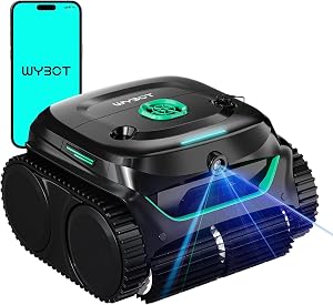 WYBOT C2 Vision Plus Robot de Piscina sin Cable con cámara IA, Robot batería
