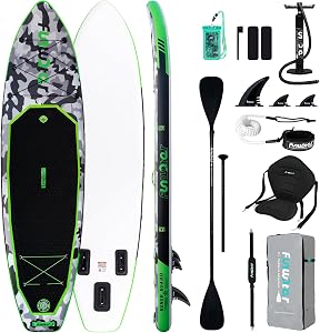 FunWater Tabla de Surf Hinchable Sup,with Bomba, PaletaMochila de Viaje,Correa
