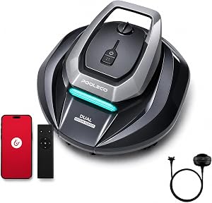 Robot Aspirador Piscina sin Cable con Flotador, 3 Motores, Control por App y
