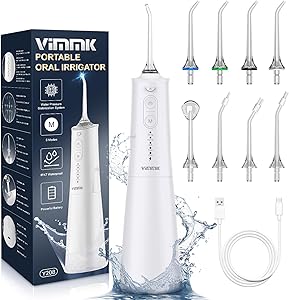 Irrigador Bucal Portatil, Vimmk Irrigador Dental Inalámbrico Profesional 8