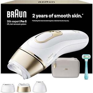 Braun Depiladora Luz Pulsada Silk·expert Pro 5, PL5311, Blanco/Oro