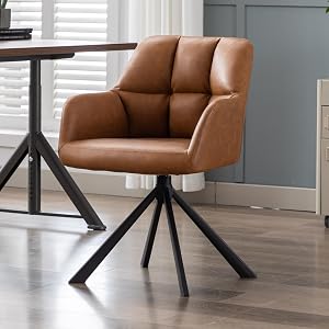 chairus Silla Escritorio de PU Silla Pequeña de Oficina Giratoria, Silla
