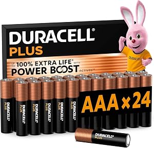 DURACELL Plus Pilas AAA – Pilas alcalinas 1,5 V–Hasta un 100 % de duración