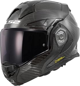 LS2, Casco de moto modular ADVANT X CARBON Gloss Carbon, M