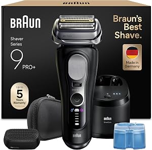 Braun Series 9 Pro+ Afeitadora Eléctrica Hombre, 9690CCE, Negro