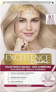 L´ORÉAL PARIS Excellence Creme Tinte Permanente - Tono 9.1 Rubio Muy Claro