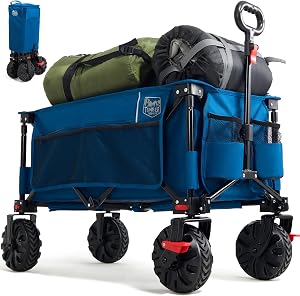 TIMBER RIDGE Carro Playa Ruedas Grandes con Freno Carrito Plegable Transporte