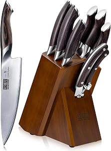 HOSHANHO Juego de Cuchillos de Cocina de 8 Piezas, Juegos de Cuchillos con