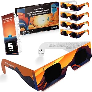 Gafas Eclipse Solar Homologadas, CE y EN ISO 12312-2 | EPI 2016/425 Cat. II |