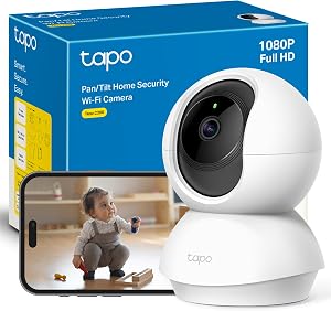 Tapo C200 - Cámara de Vigilancia WiFi Interior 360º, 1080p, Detección IA |