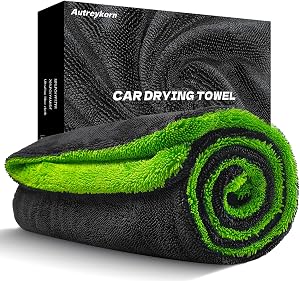 Toalla Secado Coche XXL 1400 gsm Microfibra Ultra Absorbente, Doble Cara para