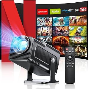 Proyector 4K, Mini Proyector con WiFi 6 BT 5.4, Portátil Videoproyector con