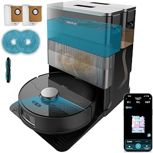 Cecotec Robot Aspirador y Friegasuelos con IA y Base Autovaciado Conga X70 Neo.