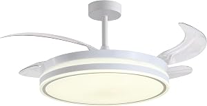 BEL AIR HOME - Ventilador de Techo ATENAS con Aspas Retráctiles, Motor DC