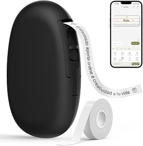 SUPVAN E10 Etiquetadora Bluetooth con Etiquetas Adhesivas Continuas, Negro |
