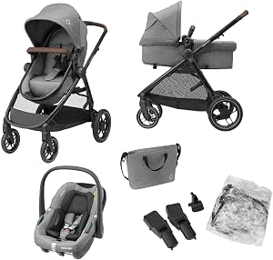Maxi-Cosi Zelia S Trio Cochecito Bebe 3 Piezas, 0 - 4 Años, hasta 22 kg,