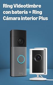 Ring Videotimbre con batería + Ring Cámara interior Plus (última gen.)