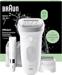 Braun Silk·épil 7 Depiladora Eléctrica Mujer, 7-441, Plata