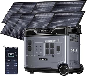 OUKITEL P5000 Pro Estacion de Energia Portatil 4000W con 2 Panel de 200W,