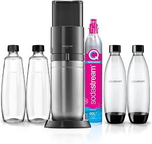 Sodastream Duo – Máquina para hacer agua con gas y bebidas favoritas, negro