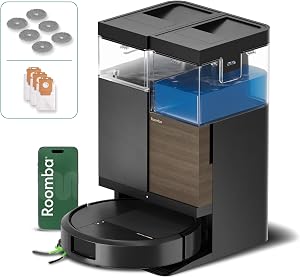 iRobot Roomba Plus 576 Combo y Base AutoWash multifunción, 25KPa, Mopas
