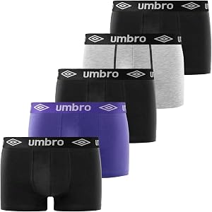 Umbro Calzoncillos Hombre Boxer 100% Algodón, Ropa Interior Hombre, Sostenible,